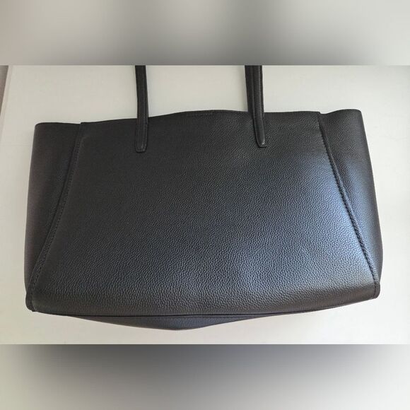 NWOT! Tory Burch Carson Black Leather Tote Bag - Picture 3 of 13